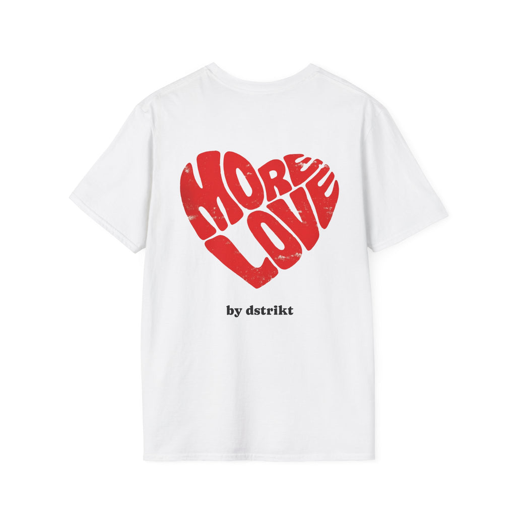 Camiseta Dstrikt More Love— 'More Love' Red Heart Graphic by DSTRIKT